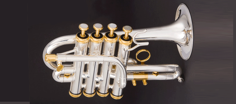 Hoch B/A-Piccolo Trompete, kurzes Modell